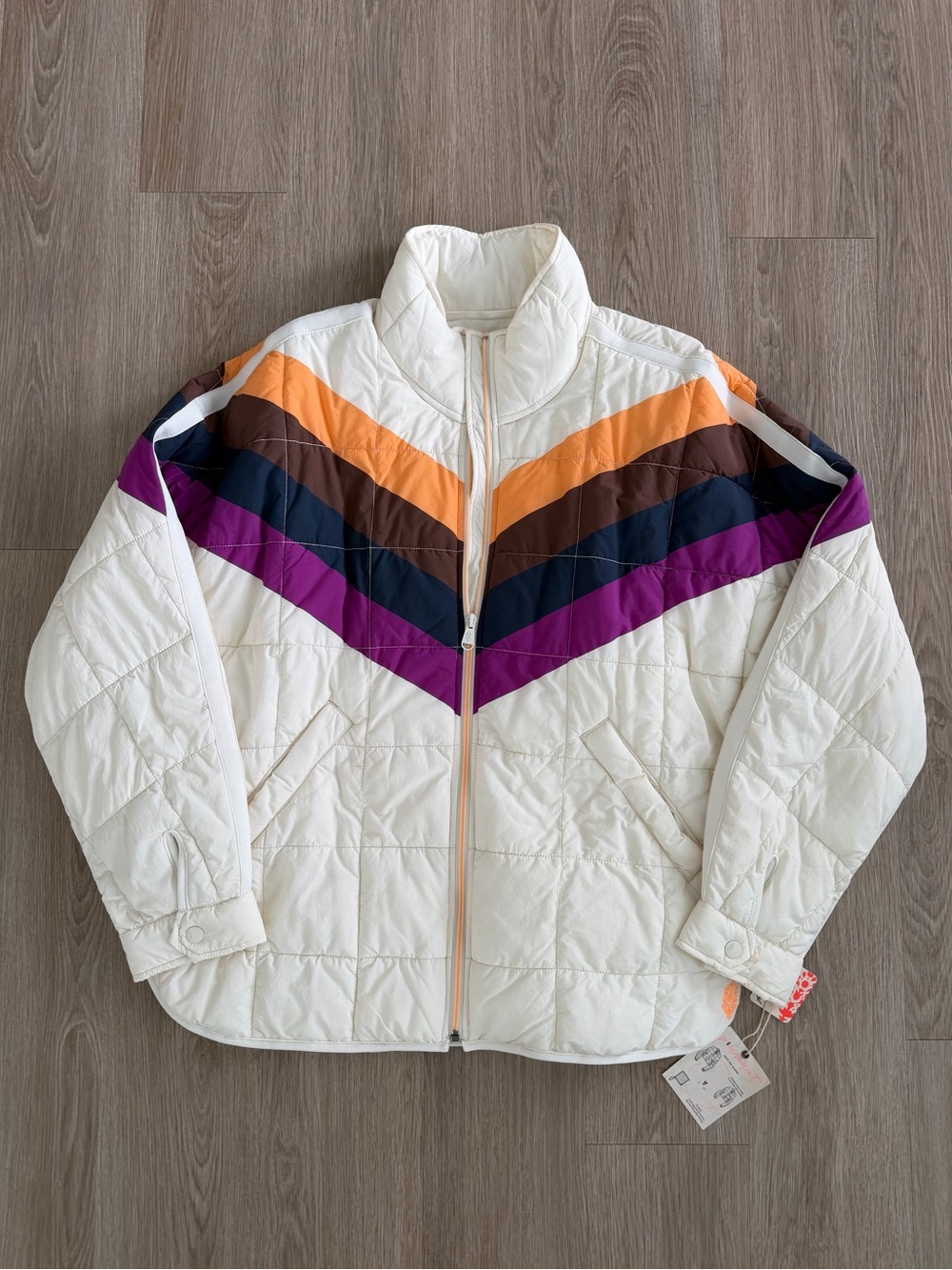 $248 FP Movement x Hatch - Printed Puffer Jacket Size Large - FP Movement by Fre